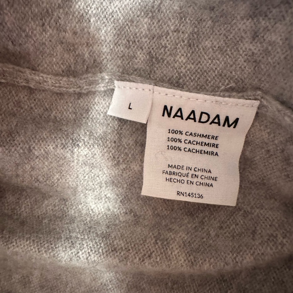 NAADAM Light Gray Crewneck Sweater - Picture 3 of 4